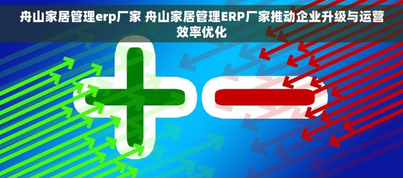 舟山家居管理erp厂家 舟山家居管理ERP厂家推动企业升级与运营效率优化