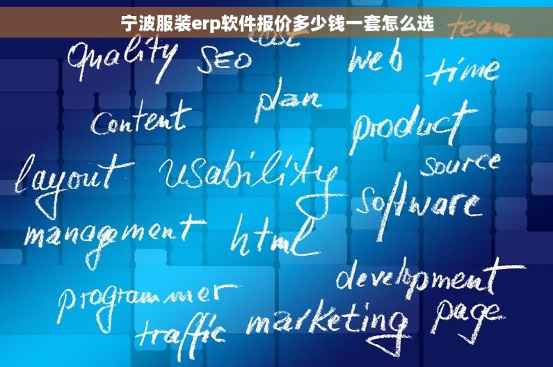 宁波服装erp软件报价多少钱一套怎么选