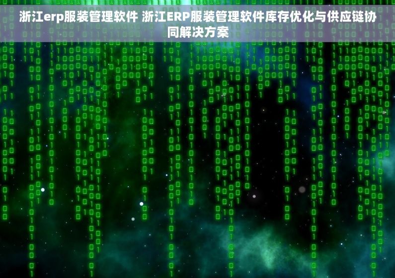 浙江erp服装管理软件 浙江ERP服装管理软件库存优化与供应链协同解决方案