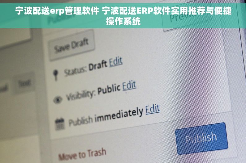 宁波配送erp管理软件 宁波配送ERP软件实用推荐与便捷操作系统