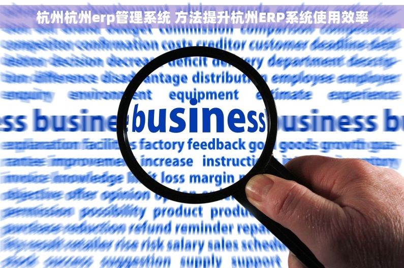 杭州杭州erp管理系统 方法提升杭州ERP系统使用效率