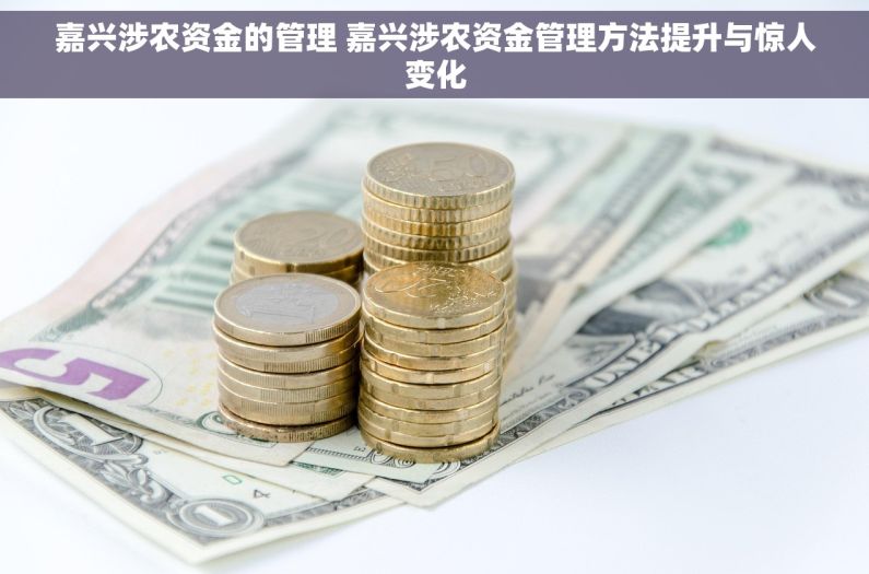 嘉兴涉农资金的管理 嘉兴涉农资金管理方法提升与惊人变化