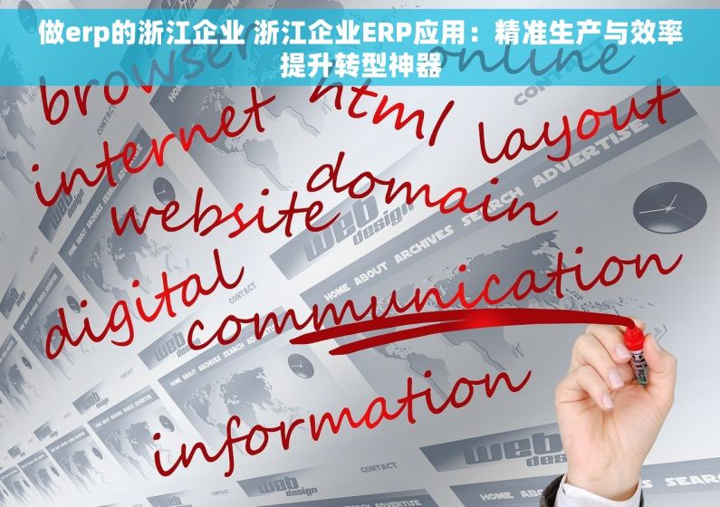 做erp的浙江企业 浙江企业ERP应用：精准生产与效率提升转型神器