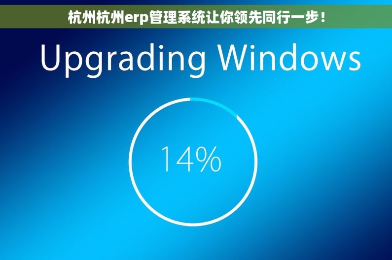 杭州杭州erp管理系统让你领先同行一步！