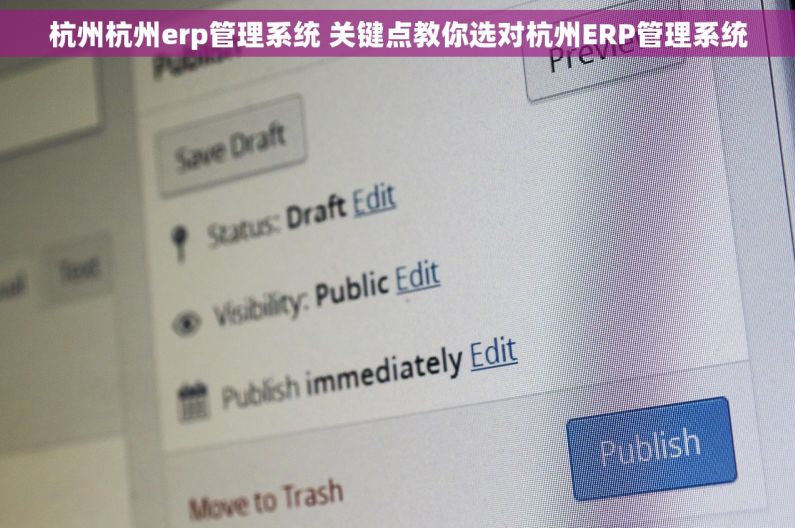 杭州杭州erp管理系统 关键点教你选对杭州ERP管理系统