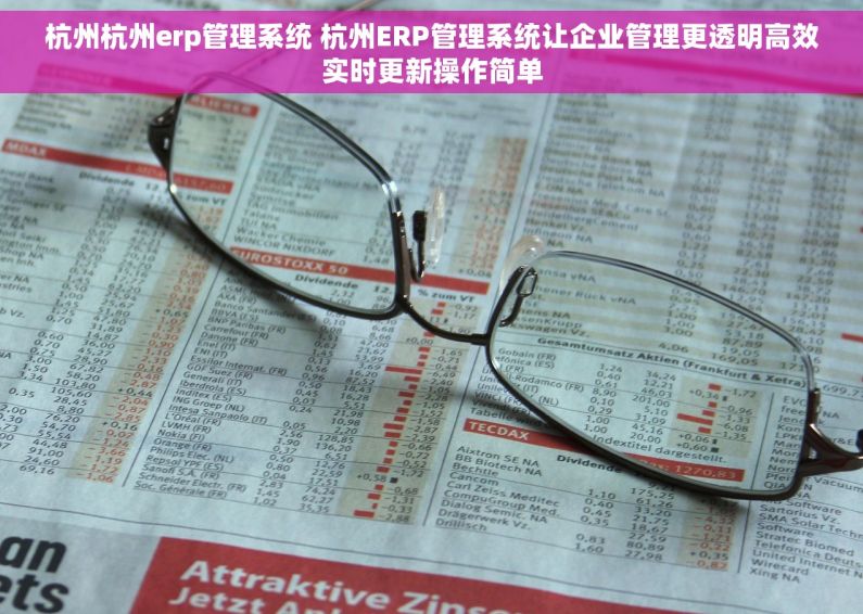 杭州杭州erp管理系统 杭州ERP管理系统让企业管理更透明高效实时更新操作简单
