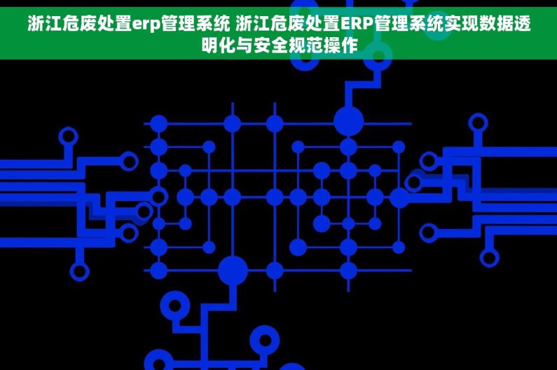 浙江危废处置erp管理系统 浙江危废处置ERP管理系统实现数据透明化与安全规范操作