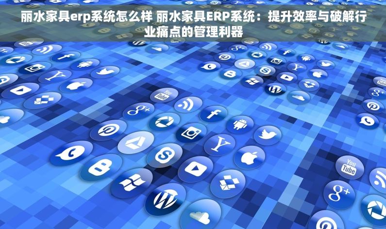丽水家具erp系统怎么样 丽水家具ERP系统：提升效率与破解行业痛点的管理利器