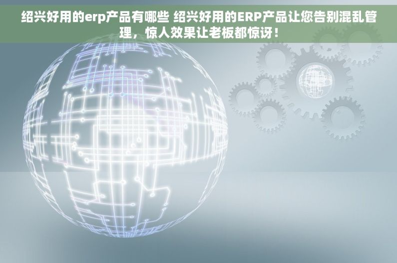 绍兴好用的erp产品有哪些 绍兴好用的ERP产品让您告别混乱管理，惊人效果让老板都惊讶！