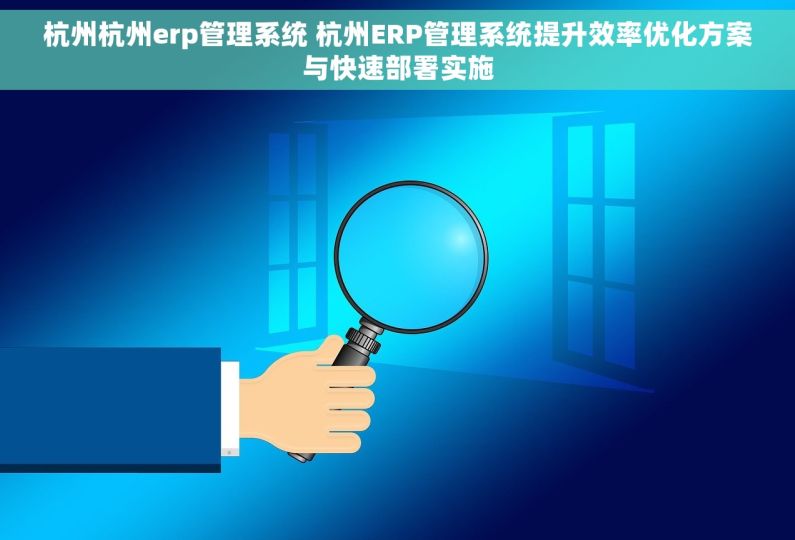 杭州杭州erp管理系统 杭州ERP管理系统提升效率优化方案与快速部署实施