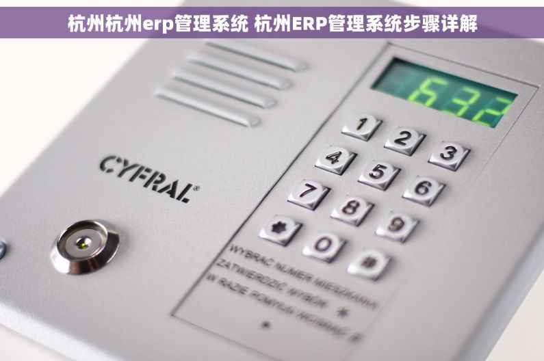 杭州杭州erp管理系统 杭州ERP管理系统步骤详解