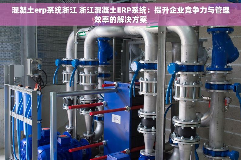 混凝土erp系统浙江 浙江混凝土ERP系统：提升企业竞争力与管理效率的解决方案