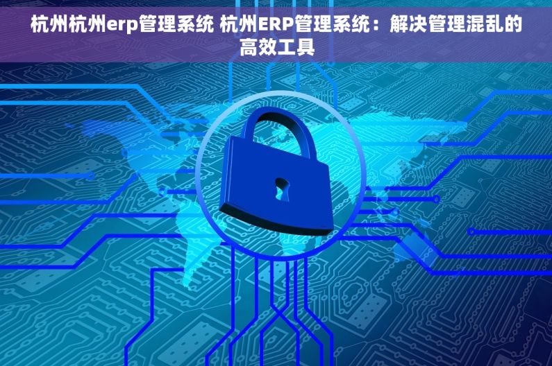 杭州杭州erp管理系统 杭州ERP管理系统：解决管理混乱的高效工具