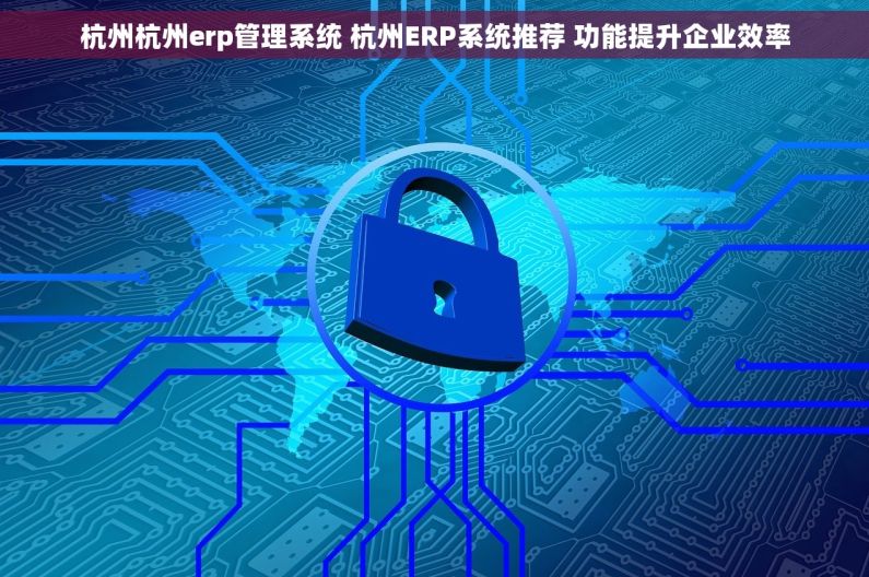 杭州杭州erp管理系统 杭州ERP系统推荐 功能提升企业效率