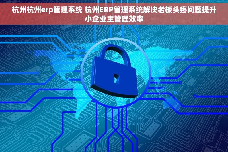 杭州杭州erp管理系统 杭州ERP管理系统解决老板头疼问题提升小企业主管理效率