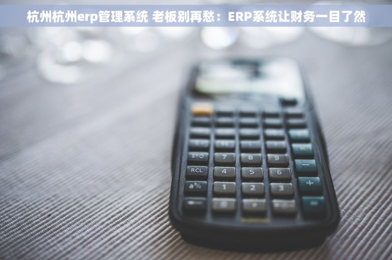 杭州杭州erp管理系统 老板别再愁：ERP系统让财务一目了然