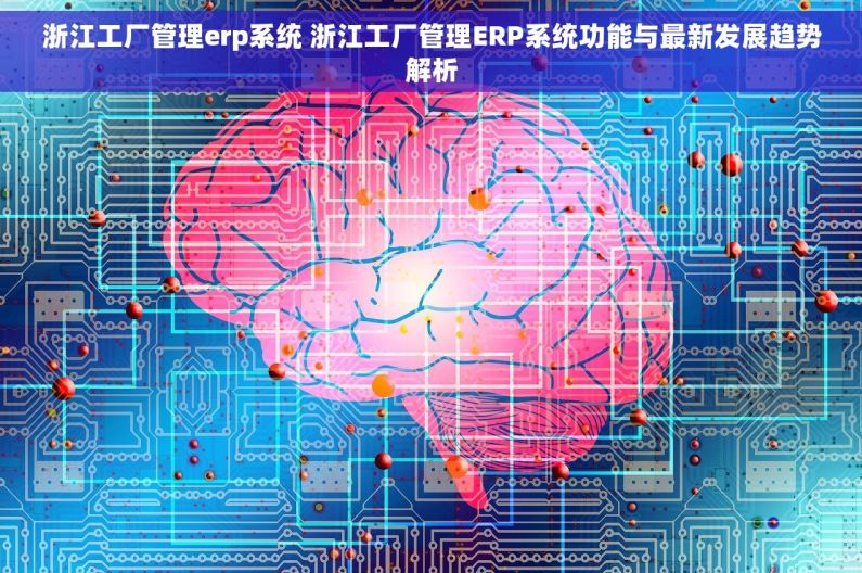 浙江工厂管理erp系统 浙江工厂管理ERP系统功能与最新发展趋势解析
