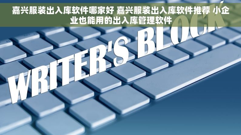 嘉兴服装出入库软件哪家好 嘉兴服装出入库软件推荐 小企业也能用的出入库管理软件