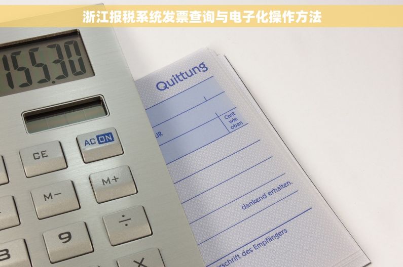 浙江报税系统发票查询与电子化操作方法
