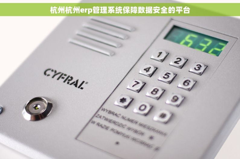 杭州杭州erp管理系统保障数据安全的平台