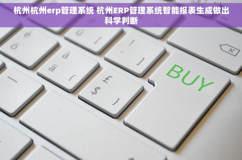 杭州杭州erp管理系统 杭州ERP管理系统智能报表生成做出科学判断