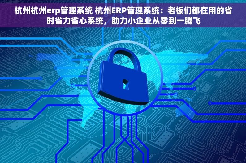 杭州杭州erp管理系统 杭州ERP管理系统：老板们都在用的省时省力省心系统，助力小企业从零到一腾飞