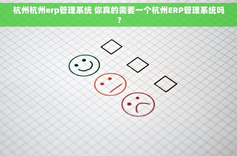 杭州杭州erp管理系统 你真的需要一个杭州ERP管理系统吗？