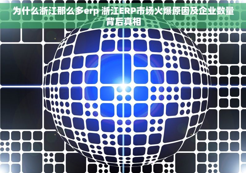 为什么浙江那么多erp 浙江ERP市场火爆原因及企业数量背后真相