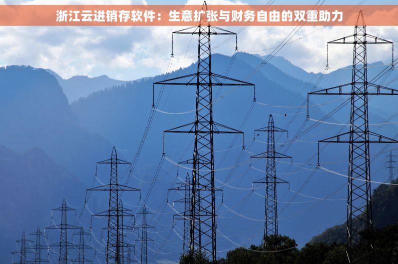 浙江云进销存软件：生意扩张与财务自由的双重助力