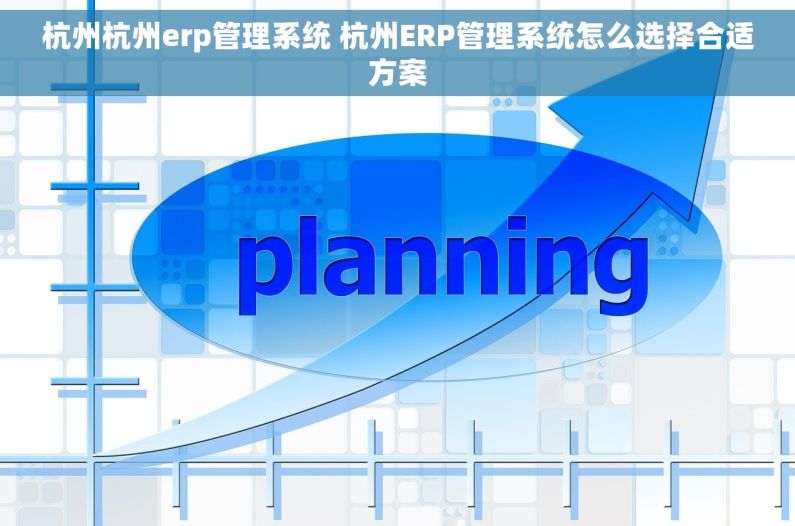 杭州杭州erp管理系统 杭州ERP管理系统怎么选择合适方案