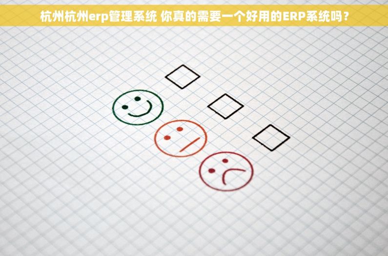 杭州杭州erp管理系统 你真的需要一个好用的ERP系统吗？