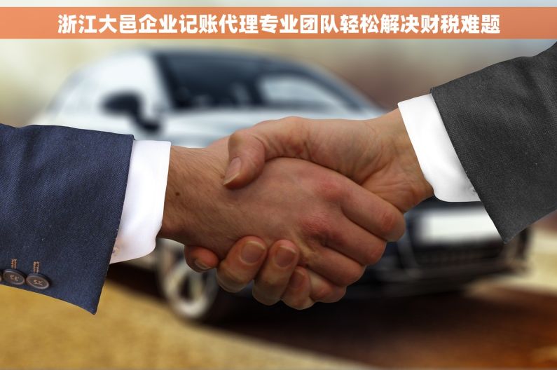 浙江大邑企业记账代理专业团队轻松解决财税难题