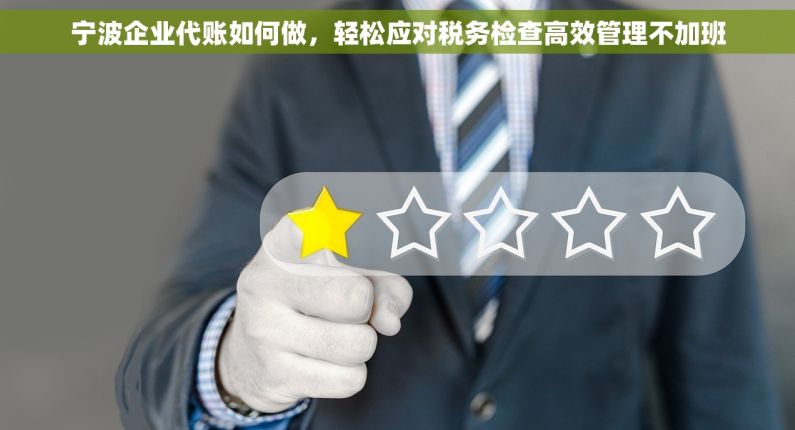 宁波企业代账如何做，轻松应对税务检查高效管理不加班