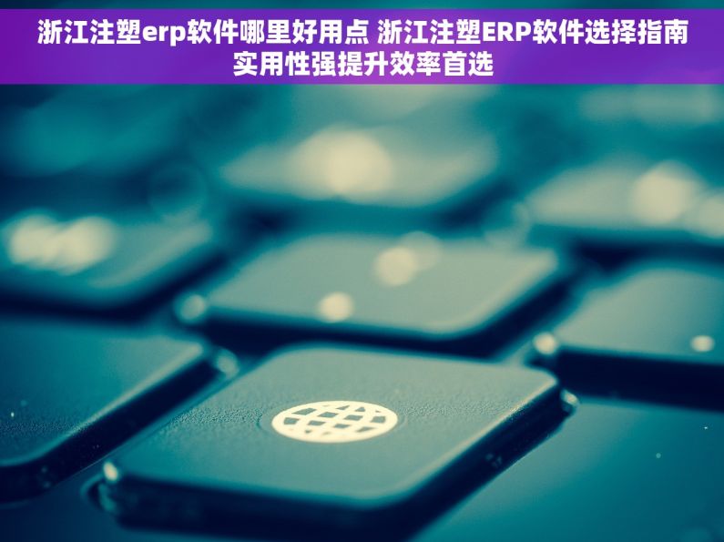 浙江注塑erp软件哪里好用点 浙江注塑ERP软件选择指南实用性强提升效率首选