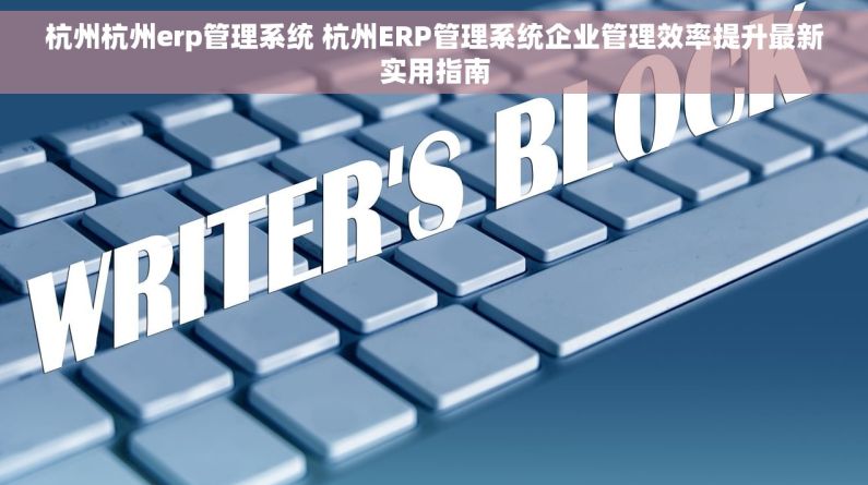 杭州杭州erp管理系统 杭州ERP管理系统企业管理效率提升最新实用指南