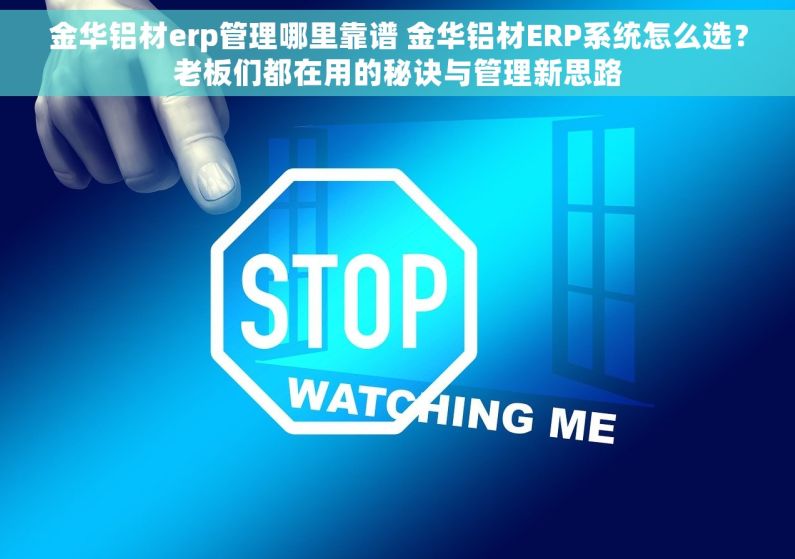 金华铝材erp管理哪里靠谱 金华铝材ERP系统怎么选？老板们都在用的秘诀与管理新思路