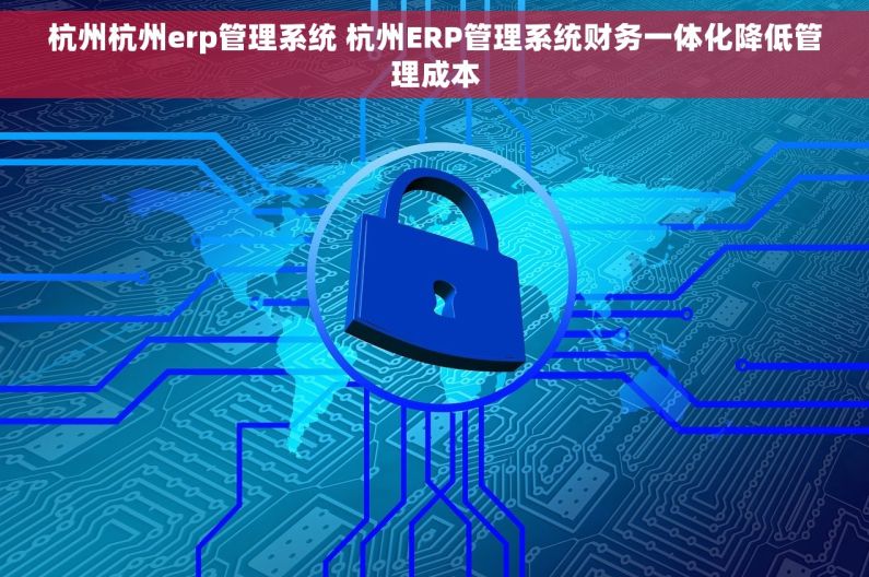 杭州杭州erp管理系统 杭州ERP管理系统财务一体化降低管理成本