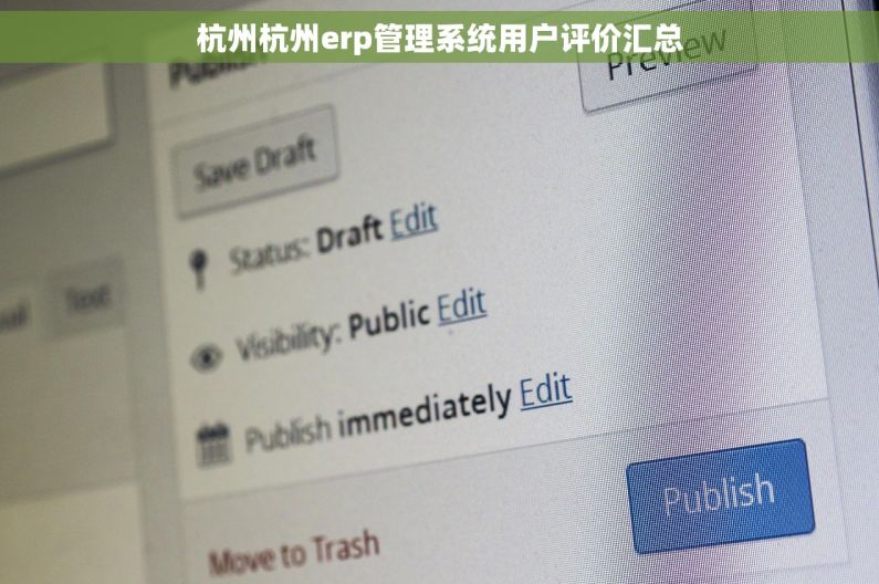 杭州杭州erp管理系统用户评价汇总