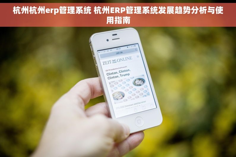 杭州杭州erp管理系统 杭州ERP管理系统发展趋势分析与使用指南