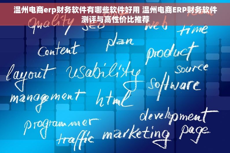温州电商erp财务软件有哪些软件好用 温州电商ERP财务软件测评与高性价比推荐