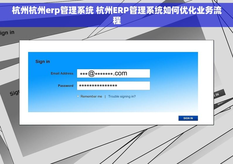 杭州杭州erp管理系统 杭州ERP管理系统如何优化业务流程