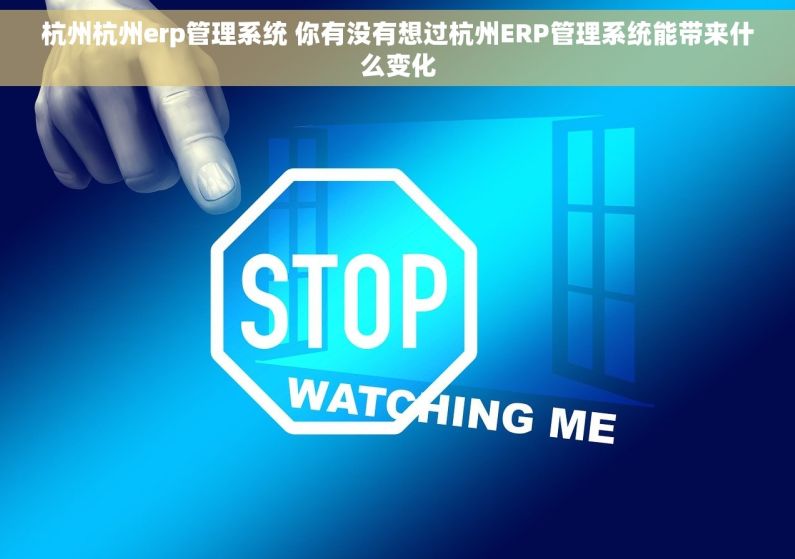 杭州杭州erp管理系统 你有没有想过杭州ERP管理系统能带来什么变化