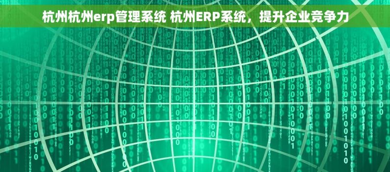 杭州杭州erp管理系统 杭州ERP系统，提升企业竞争力
