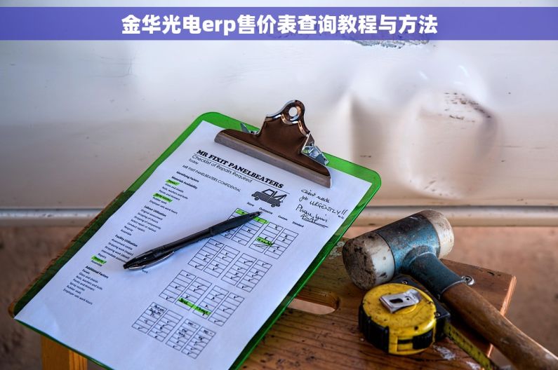 金华光电erp售价表查询教程与方法