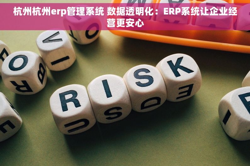 杭州杭州erp管理系统 数据透明化：ERP系统让企业经营更安心