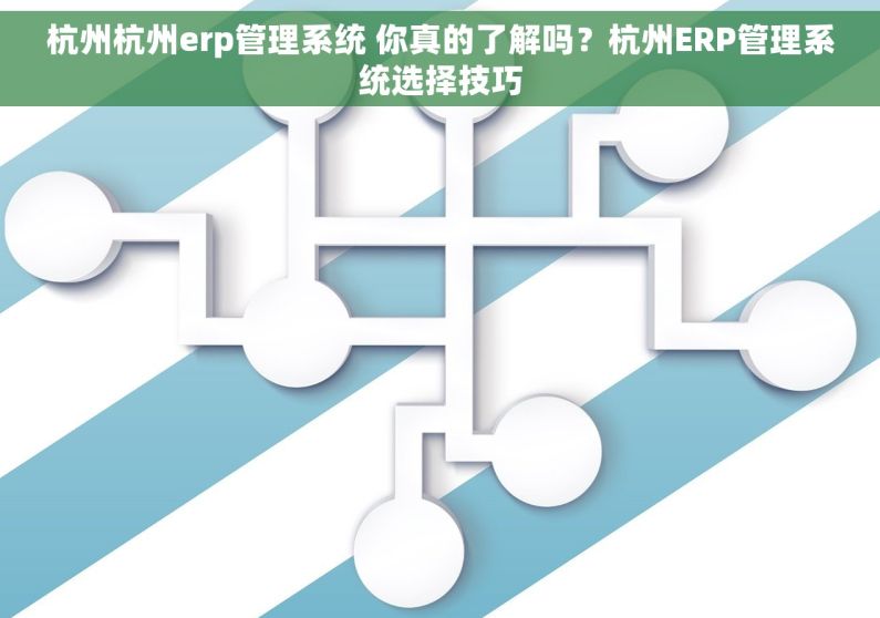 杭州杭州erp管理系统 你真的了解吗？杭州ERP管理系统选择技巧