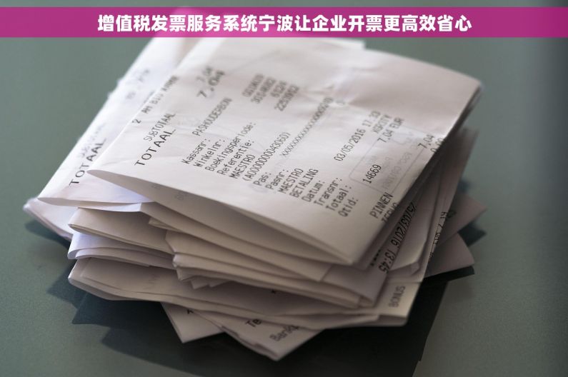 增值税发票服务系统宁波让企业开票更高效省心