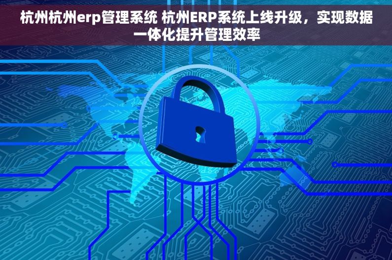 杭州杭州erp管理系统 杭州ERP系统上线升级，实现数据一体化提升管理效率