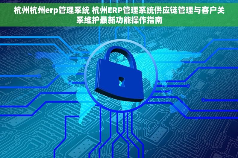 杭州杭州erp管理系统 杭州ERP管理系统供应链管理与客户关系维护最新功能操作指南