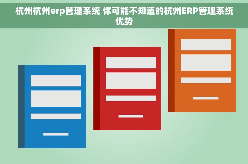 杭州杭州erp管理系统 你可能不知道的杭州ERP管理系统优势